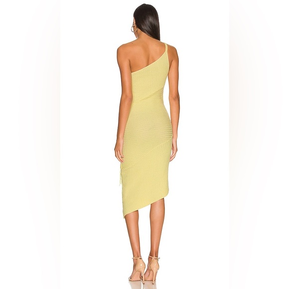 NWT NBD Bianca Alternate Stitch Dress in Butter Yellow Size Small MSRP$228 - Picture 3 of 3
